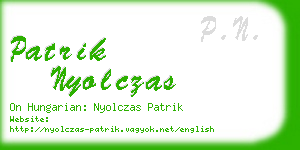 patrik nyolczas business card